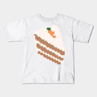 Carrot Cake Pixel Art Kids T-Shirt